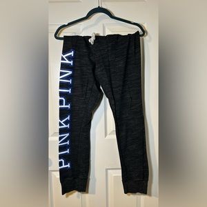 VS PINK charcoal gray joggers - size L